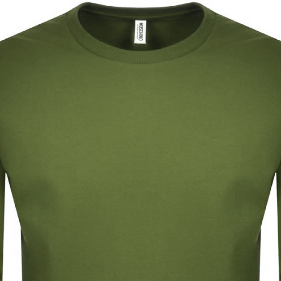 Alternative Image for ProductMoschino Tape Logo Sweatshirt Khaki2